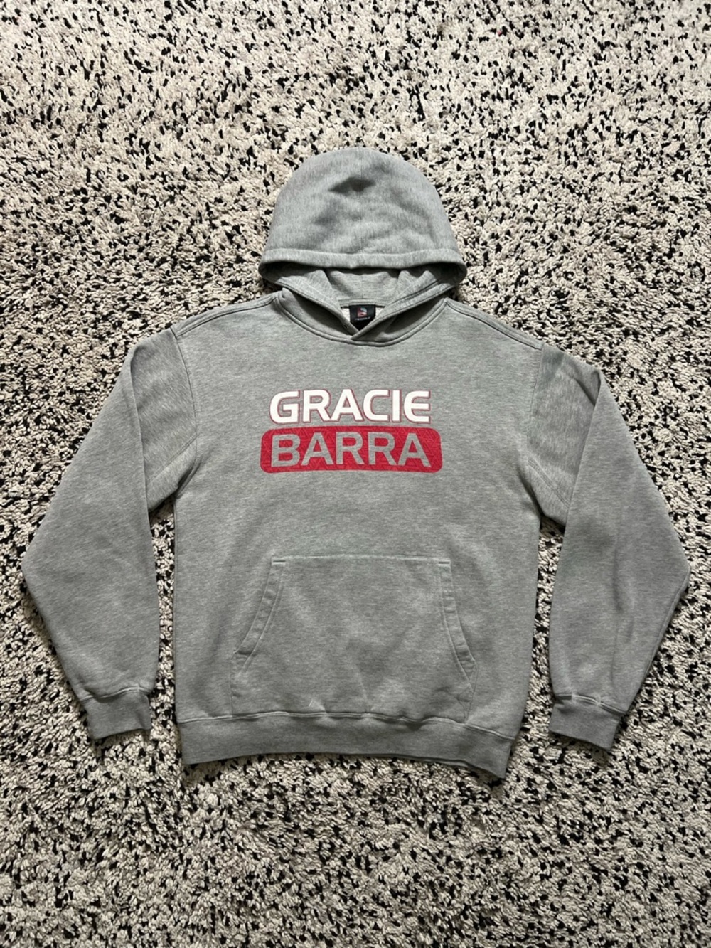 Gracie Barra Jiu Jitsu Logo Hoodie Grey Pullover Beimar Size Medium